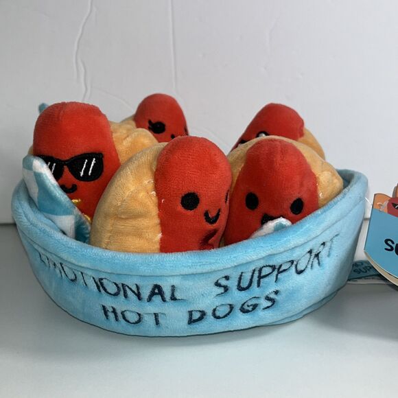 Emotional Support Hot Dogs 5pc Plush Set NWT - Picture 3 of 13